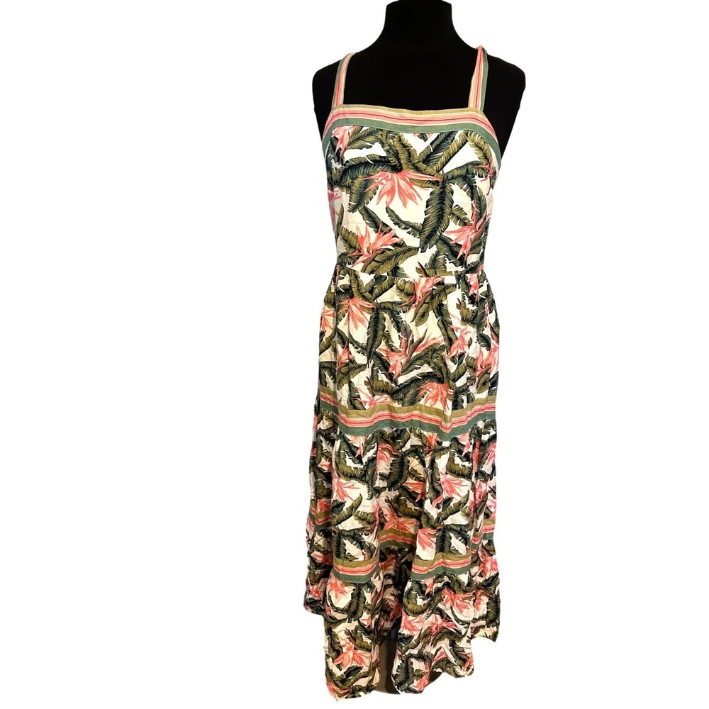 LOFT Tropical Print Dress – Linen Viscose Blend –‎ Size 6